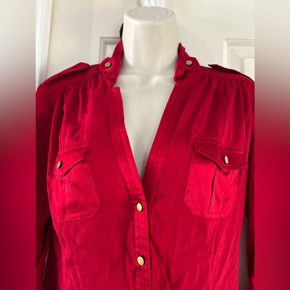 Cache Red Women's Button-Down Shirt - image 3